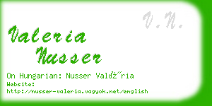 valeria nusser business card